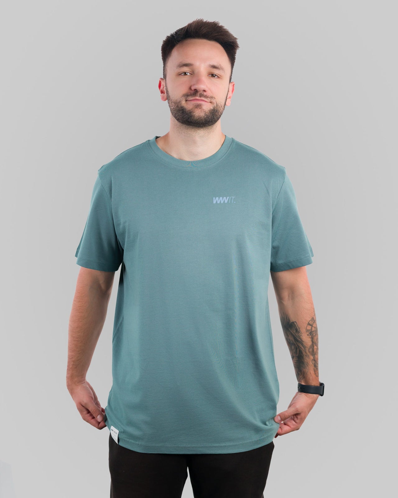 Niebieski T-Shirt Basic Oversize WWIT