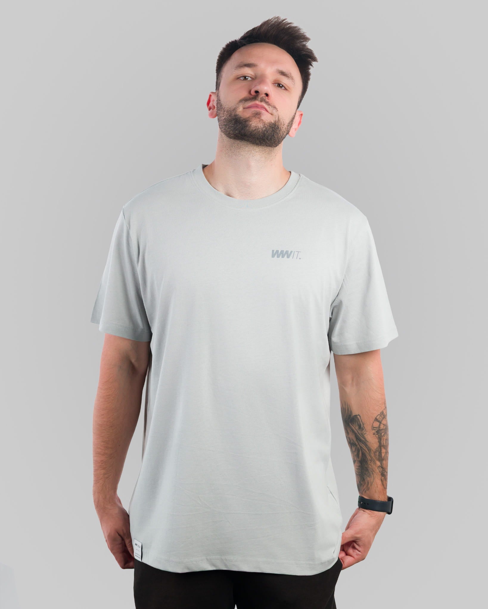 Szary T-Shirt Basic Oversize WWIT