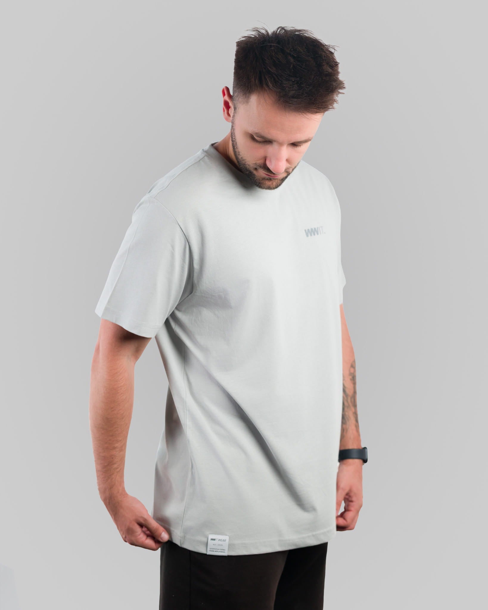 Szary T-Shirt Basic Oversize WWIT