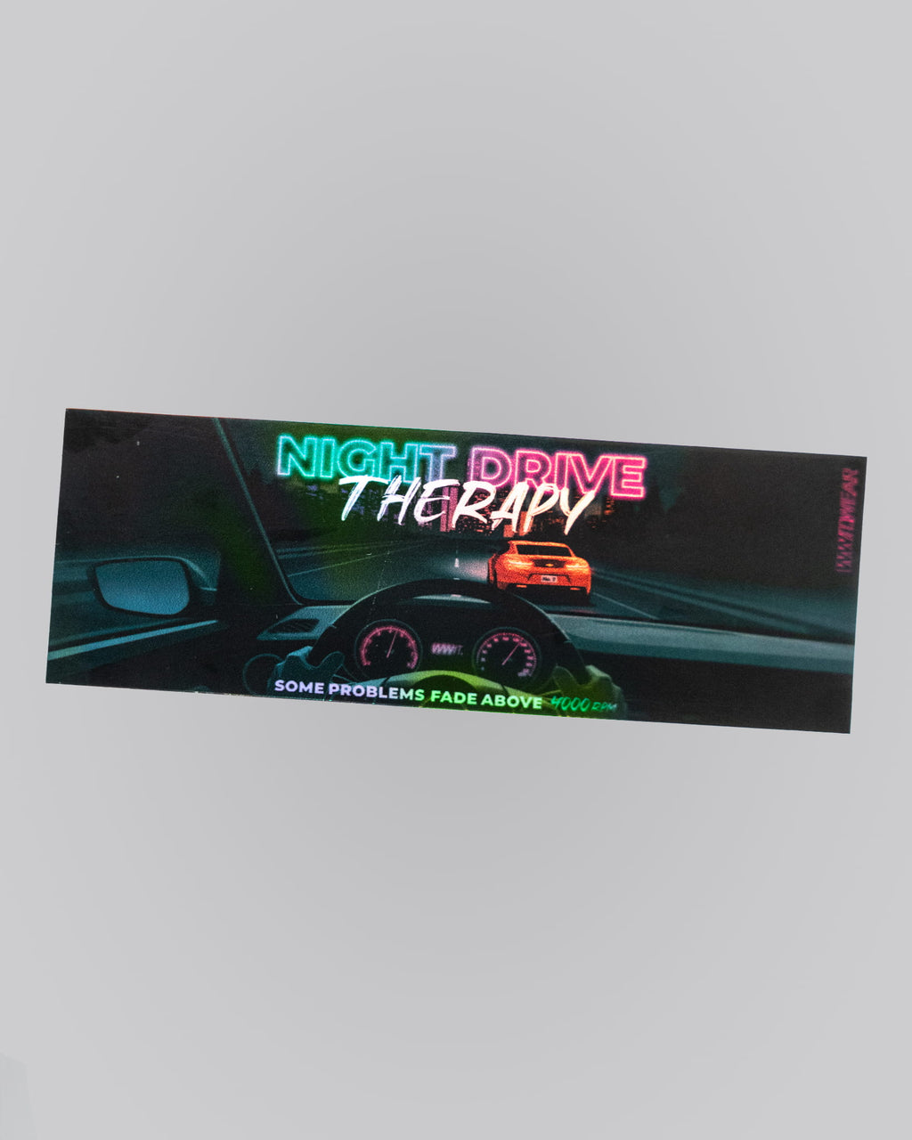 Naklejka slap holo Night Drive Therapy 17x6cm