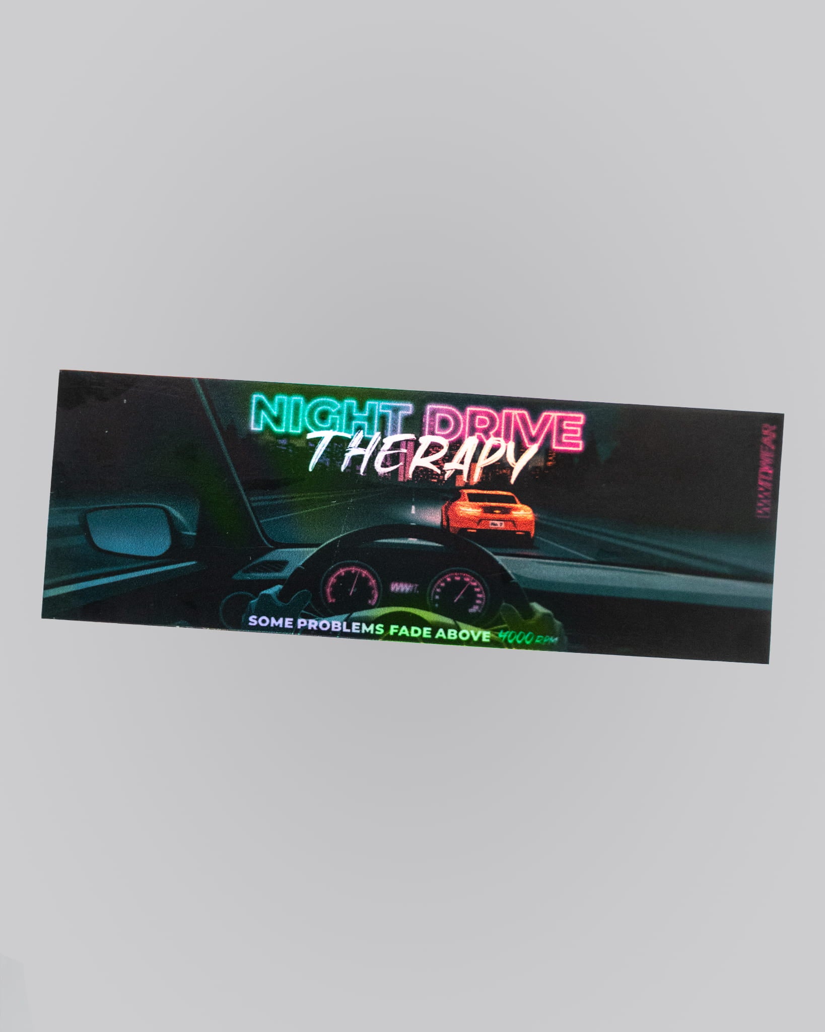 Naklejka slap holo Night Drive Therapy 17x6cm