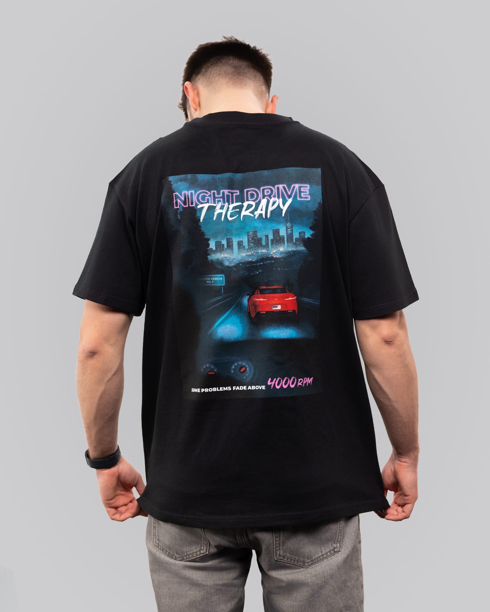 T-shirt Oversize Night Drive Therapy