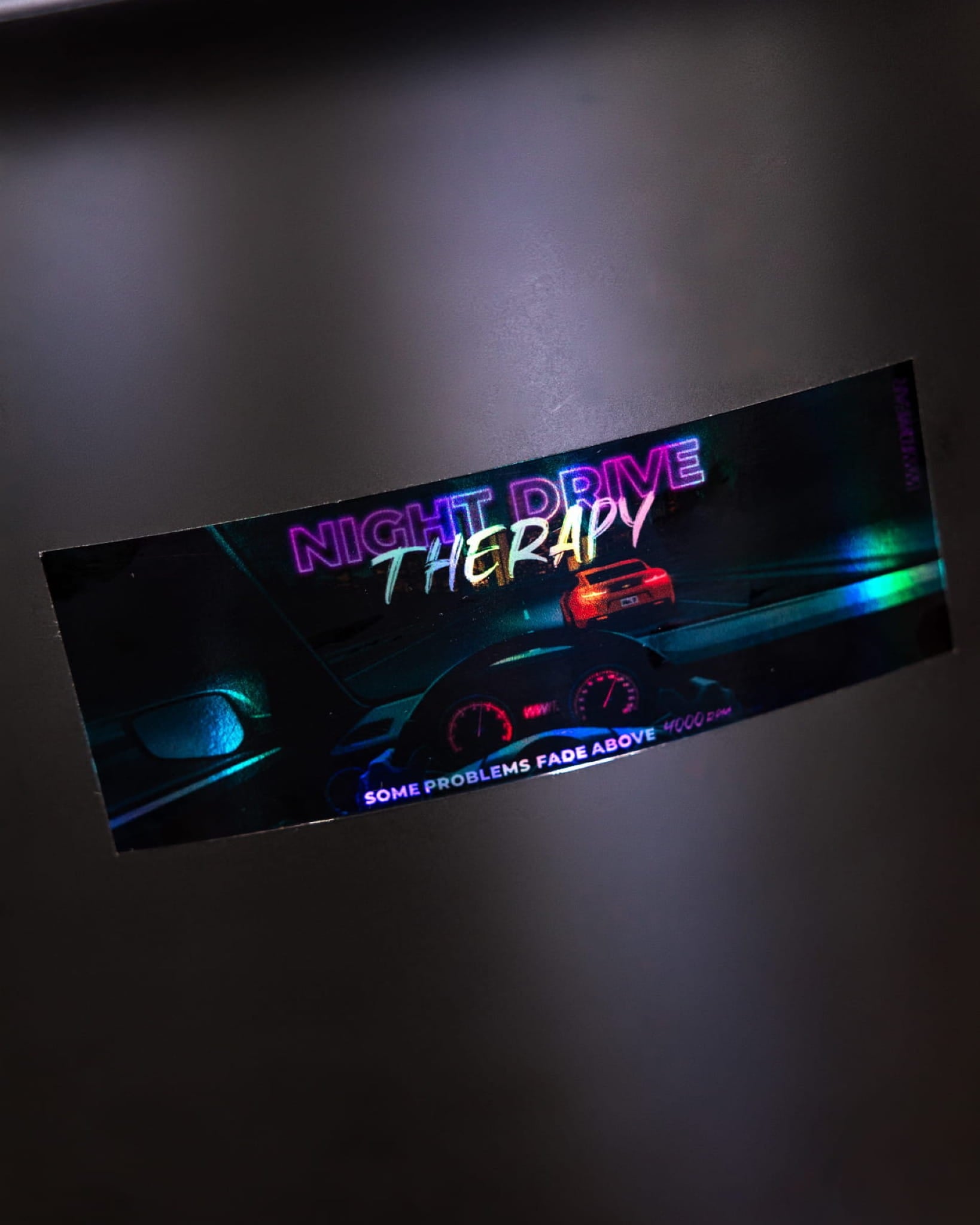 Naklejka slap holo Night Drive Therapy 17x6cm